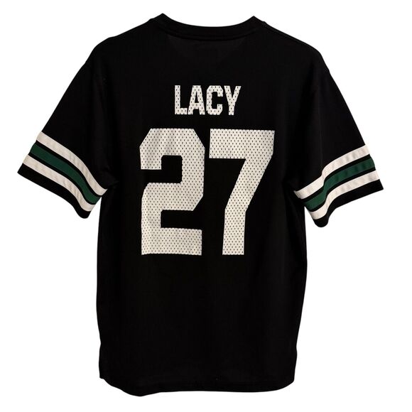 NFL Football Green Bay Packers Jersey Sz M Mens EDDIE LACY #27 Black Shirt Tee - Picture 2 of 6